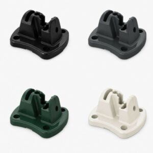 Platines à visser pour poteaux à encoche